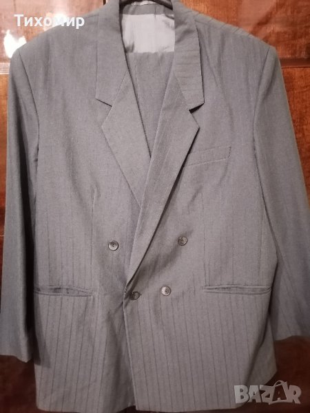 Мъжки костюм тъмно сив, снимка 1