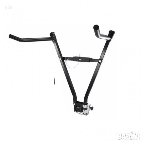 Багажник за теглич, стойка за колело, 1бр., Велосипед, Поставка, Черен, снимка 1