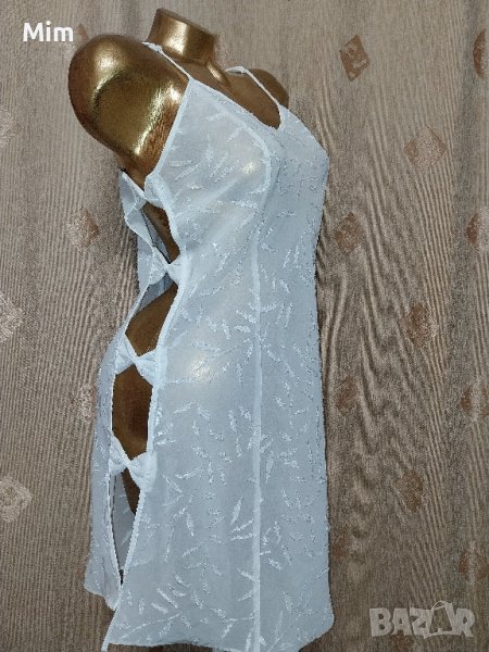 М/L Бяла нощница странично с пандели , снимка 1