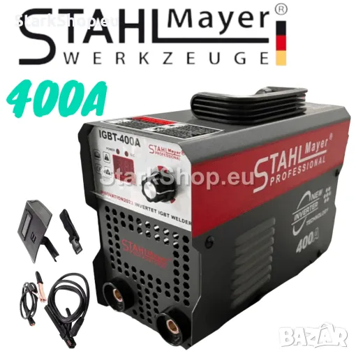 Инверторен Електрожен с Дисплей STAHLMAYER 400А + Аксесоари, снимка 1