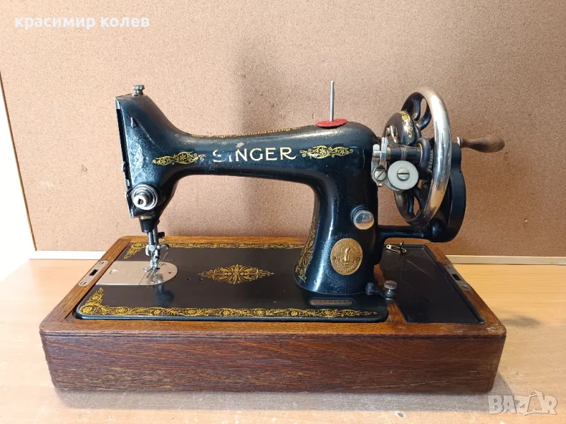 стара малка ръчна шевна машина "SINGER", снимка 1