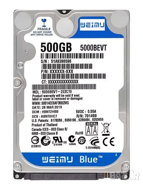 100% РАБОТЕЩ НОВ ТВЪРД ДИСК ЗА ЛАПТОП 2.5" SATA2 750GB 500GB 250GB Laptop Desktop PS4 X-Box Конзоли, снимка 1