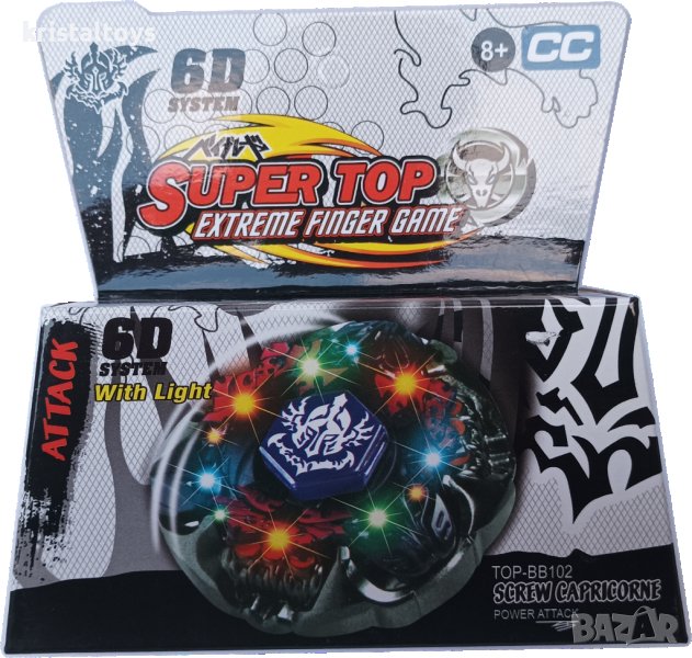 Бей Блейд светещ 6D System Bay Blade Attack Screw Caprikorne 292402/1, снимка 1