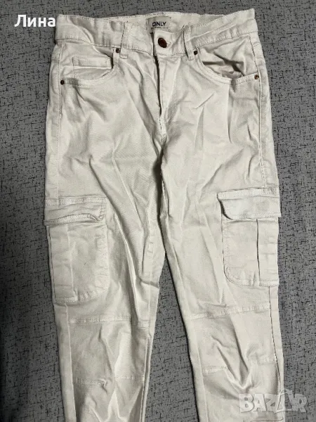 Бели карго дънки Only , снимка 1
