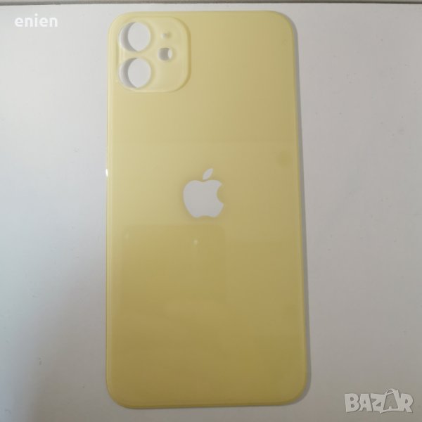 Заден капак, панел стъкло за iPhone 11 / Жълт, снимка 1