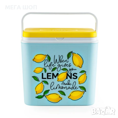 Хладилна кутия Atlantic с обем 30 литра, свеж дизайн с лимони, снимка 2 - Хладилни чанти - 50484992