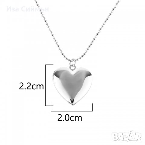 Колиета сърца за влагане на 2 броя снимки, снимка 4 - Колиета, медальони, синджири - 32502458