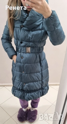 Маслено зелено дълго яке GANG размер S