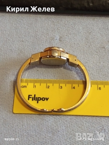 Стар механичен часовник дамски тип гривна GROVANA SWISS MADE позлатен 51474, снимка 7 - Антикварни и старинни предмети - 52363909