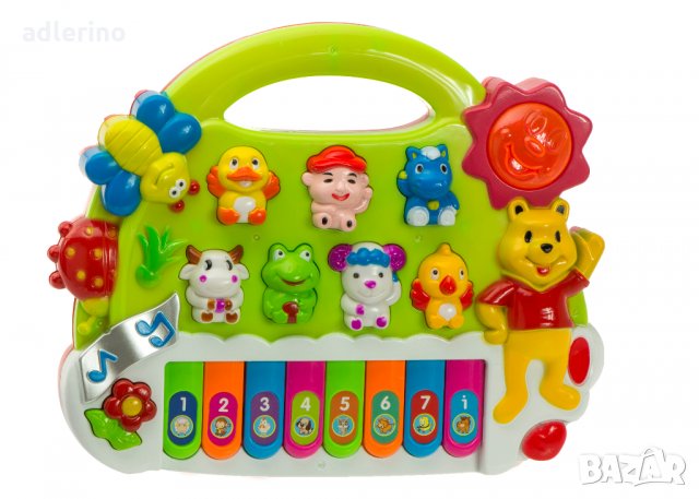 Детско пиано, звуци от животинки, интерактивно пиано за бебета, снимка 3 - Музикални играчки - 34533190