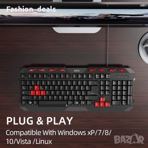 Пълноразмерна кабелна геймърска клавиатура UK layout Anti-ghosting , снимка 5 - Други - 33614479