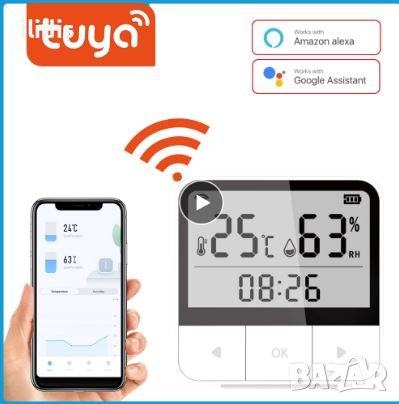 wi- Fi  безжичен термометър с влагомер за инкубатор с аларма  на батерии за люпене  папагали и др., снимка 2 - Други инструменти - 40454404