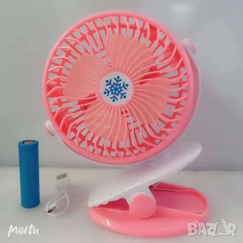 Вентилатор с  USB захранване и щипка за закачане на различни места , снимка 6 - Вентилатори - 50383125