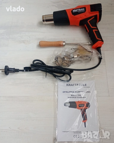 Пистолет за горещ въздух Крафт & Деле 2000W, снимка 3 - Други инструменти - 52035050