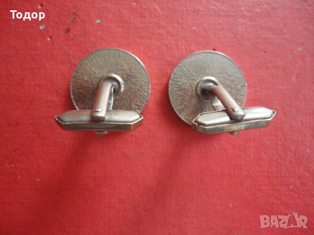 Позлатени немски ръкавели бутонели DBF, снимка 3 - Колекции - 43743121