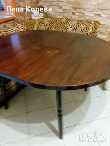 Масивна разтегателна маса, снимка 2 - Маси - 49459732