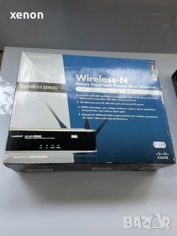 Cisco Linksys WAP4400N Wireless Access Point Gigabit PoE AP , снимка 1 - Рутери - 40605945