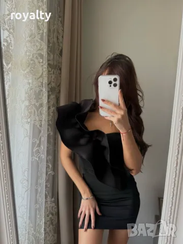 Черна дамска рокля , снимка 3 - Рокли - 49148443