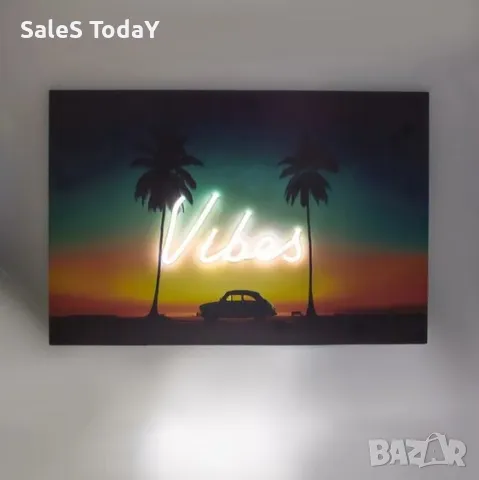 Светеща картина, Лед панел с пейзаж Vibes, Vibes