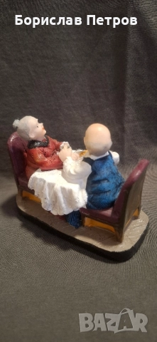 Изящна фигурка "Баба и дядо на масата", снимка 3 - Колекции - 52396020