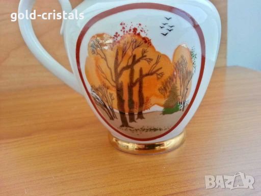 Руски порцелан лфз чайник и латиера , снимка 9 - Антикварни и старинни предмети - 28623080