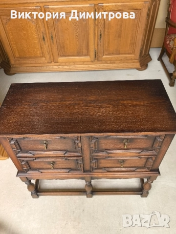 Дъбов Скрин Jacobean , снимка 10 - Скринове - 52081345