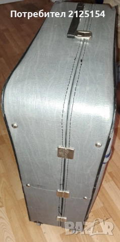 Голям соц куфар с колелца ,сив металик., снимка 2 - Други стоки за дома - 53138562