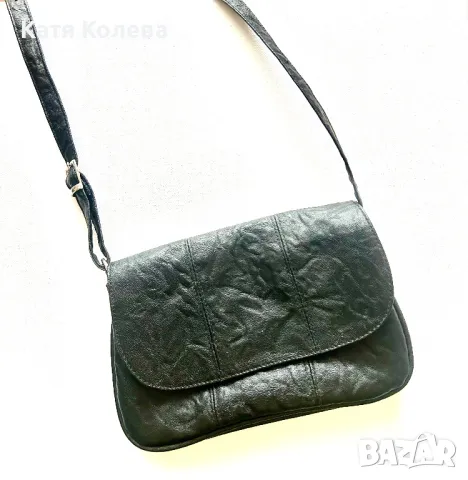 Дамска черна чанта от еко кожа, снимка 1