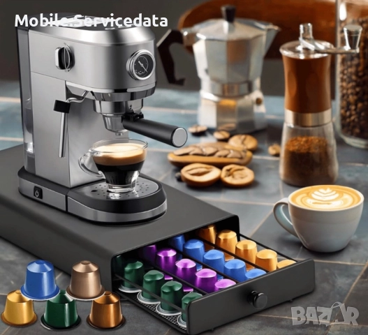 Поставка за капсули 50 Nespresso, Lavazza, Tchibo Cafissimo 40x24x7 см Callena