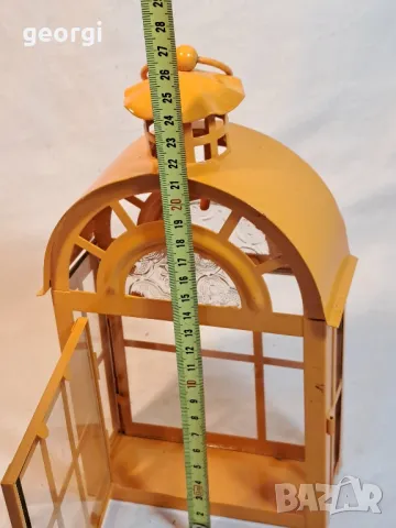 декоративен метален фенер свещник 5/4, снимка 6 - Декорация за дома - 49103806