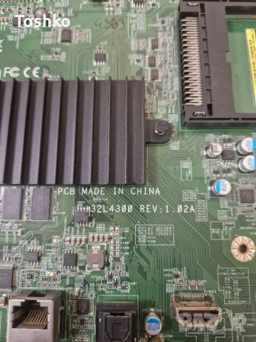 TOSHIBA 39L4363D MAIN BOARD 32L4300 REV:1.02A POWER BOARD B191-102 PANEL T390HVN01.0, снимка 2 - Части и Платки - 48894933