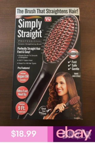 Четка за изправяне и изсушаване с LCD дисплей и 3D керамични цилиндри