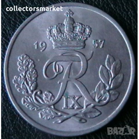 25 оре 1957, Дания, снимка 2 - Нумизматика и бонистика - 28379193