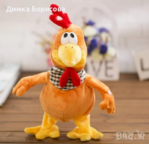 Плюшена играчка петел, пее и танцува, снимка 2 - Други - 50634426