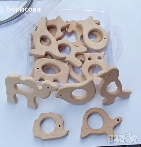 Кутия с 15 броя дървени гризалки, снимка 2 - Други - 37741620
