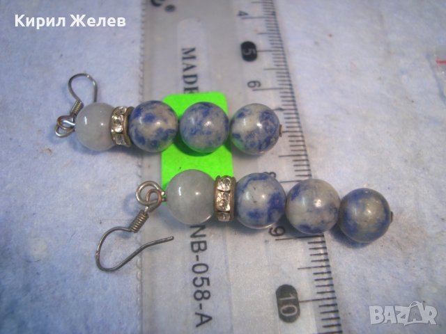 МНОГО КРАСИВИ НЕФРИТЕНИ ХЕНД - МЕЙД АРТ ОБЕЦИ с КРИСТАЛЧЕТА 29502, снимка 3 - Обеци - 37753576