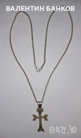 Сребърни кръстчета със синджири, снимка 8 - Колиета, медальони, синджири - 43331195