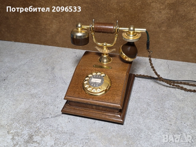 Стар, антикварен дървен телефон - Lion, снимка 2 - Антикварни и старинни предмети - 52426712