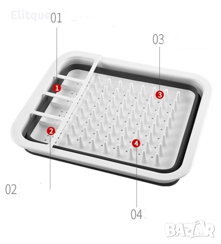 Мултифункционална сгъваема сушилня за съдове и прибори, снимка 8 - Сушилни - 52879761