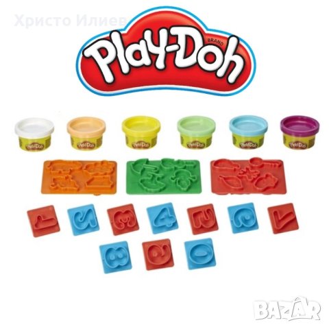 Нов Комплект Play Doh мек пластелин с числа и форми комплект 6 цвята пластелин, снимка 6 - Пластелини, моделини и пясъци - 43726278