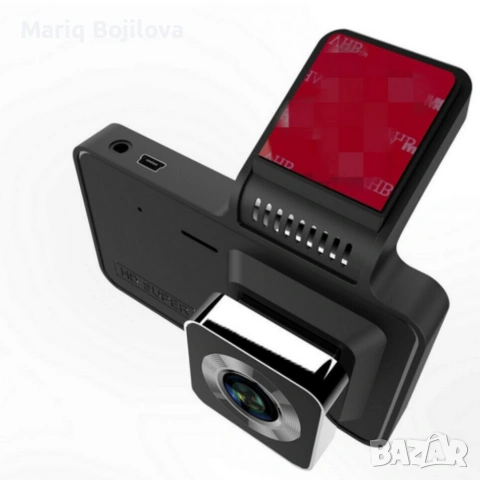 Видеорегистратор DUAL LENS FULL HD1080 с 3 лещи и нощно виждане, снимка 3 - Друга електроника - 53441187