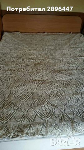 Ръчно плетиво-100% памук 200/160-за диван, спалня, маса Много красива! , снимка 6 - Покривки за легло - 33315508