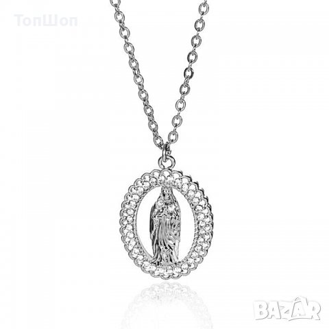 Колие Дева Мария с камъни - 2 Модела, снимка 3 - Колиета, медальони, синджири - 37310596