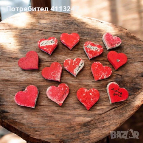 Ръчно изработени магнити във формата на сърца 