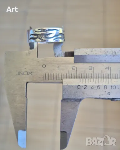 Сребро 925 мъжка сребърна халка/пръстен, снимка 8 - Пръстени - 50024418