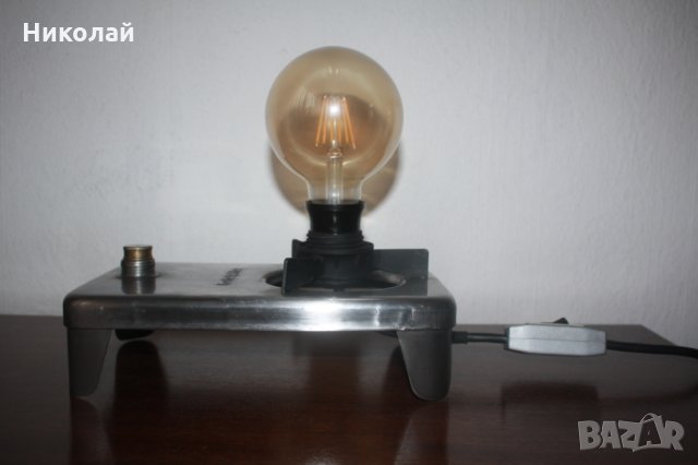 Лампа, направена от стар спиртник !!!, снимка 2 - Настолни лампи - 27115106