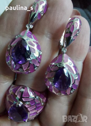 Два различни броя / Дизайнерски комплект сребърни бижута проба 925 / Япония Japan , снимка 4 - Бижутерийни комплекти - 32971465