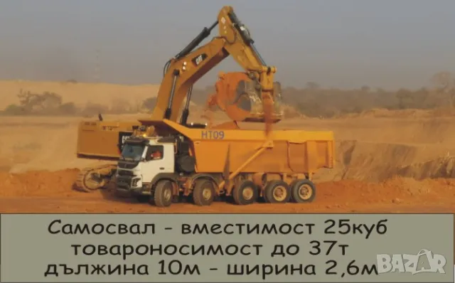 Транспорт с Камион 37 тона товароносимост САМОСВАЛ -автоматично разтоварване, изсипване на НАСИПНИ , снимка 5 - Транспортни услуги - 49972509