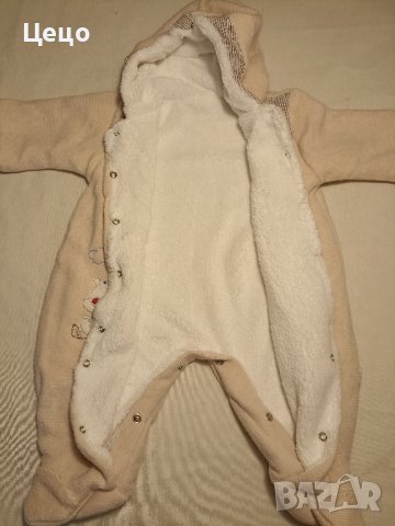 Дебел бебешки гащеризон за момичета. 68 см, 6 мес. , снимка 4 - Бебешки гащеризони - 43799154