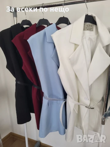 Дамски Овърсайз Елек С Колан - Налични Различни Цветове Код BS-50, снимка 4 - Елеци - 51256383